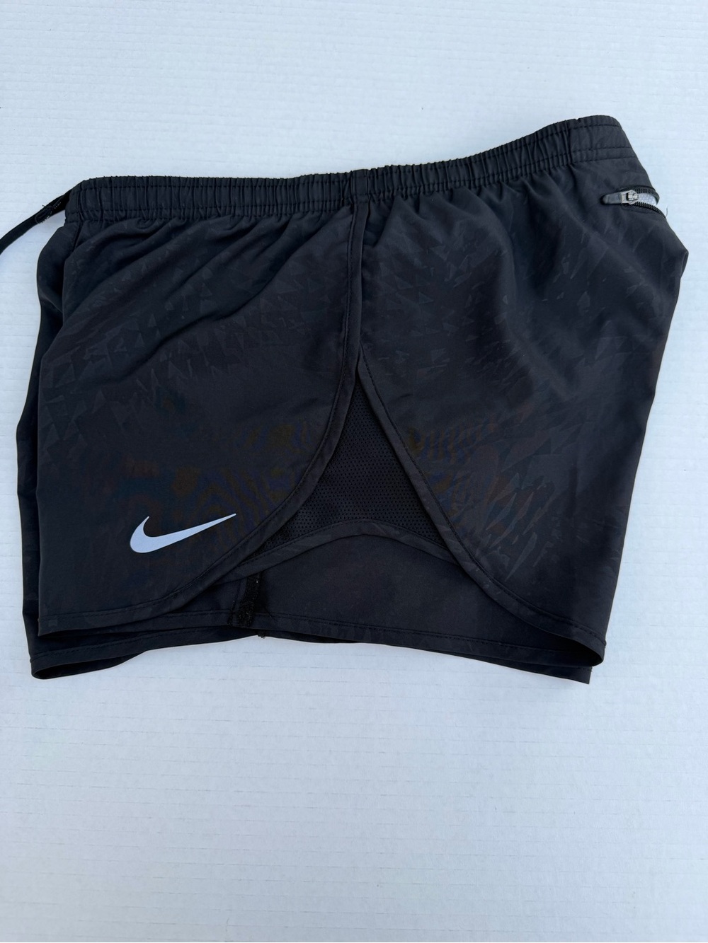 Nike Black Athletic Running Shorts with Reflective Swoosh